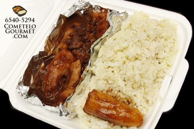 Rabito con Poroto y Arroz Verde